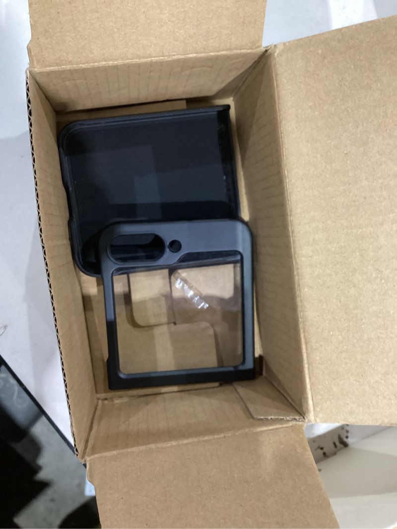 Condition photo showing As Is for Ruky for Z Flip 6 Case, Full Body Cover Hard PC Ultra-Thin Anti-Scratches Shockproof, Support Wireless Charging Protective Phone Case for Samsung Galaxy Z Flip 6, Black Galaxy Z Flip 6 Case Black