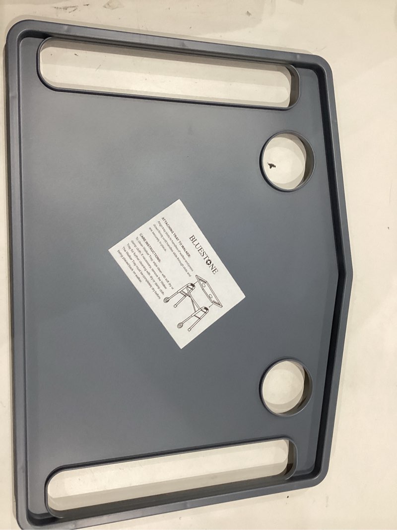 Condition photo showing Good Condition for bluestone walker tray- upright with holders-universal table fits most standard folding walkers-home mobility medical equipment accessories, 1 count (pack of 1)