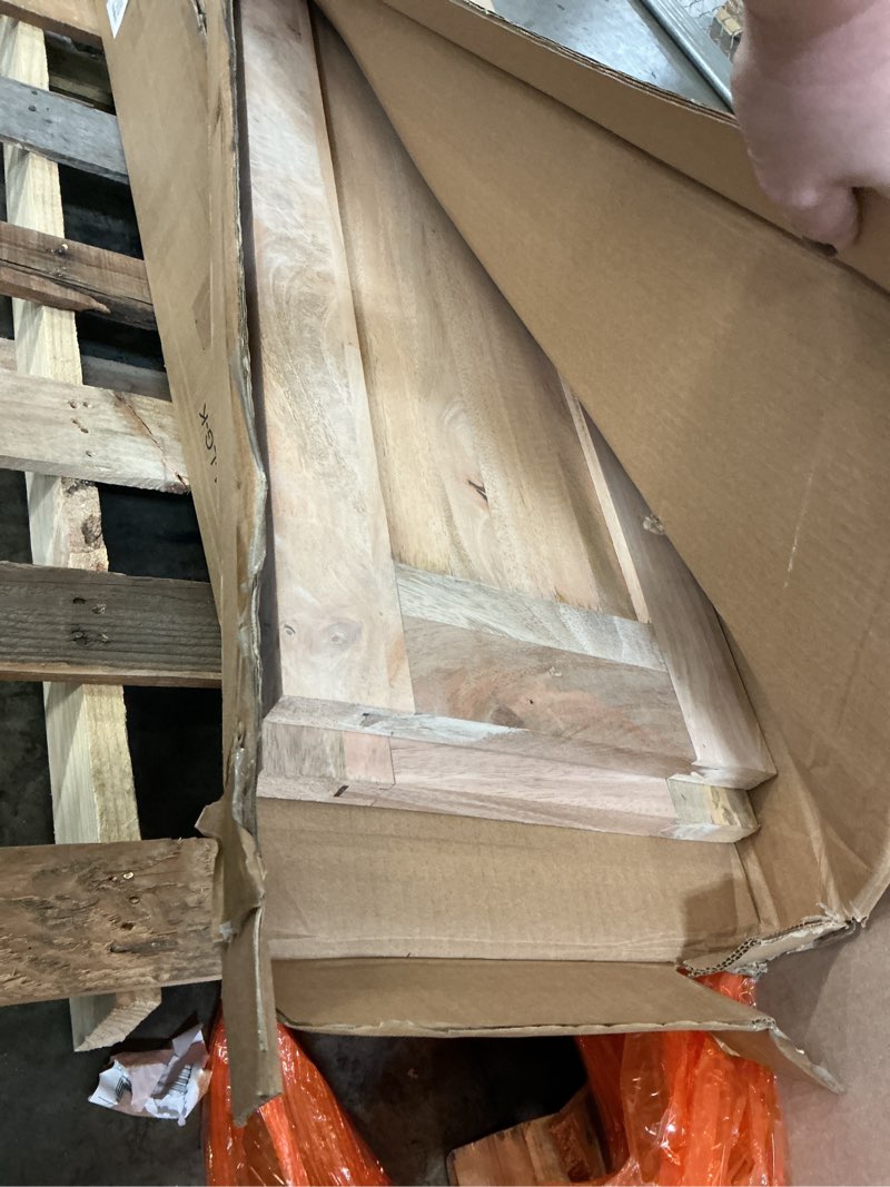 Condition photo showing New/Like New for 12"W x 75"H Americraft Two Equal Flat Panel Exterior Real Wood Shutters (Per Pair), Unfinished