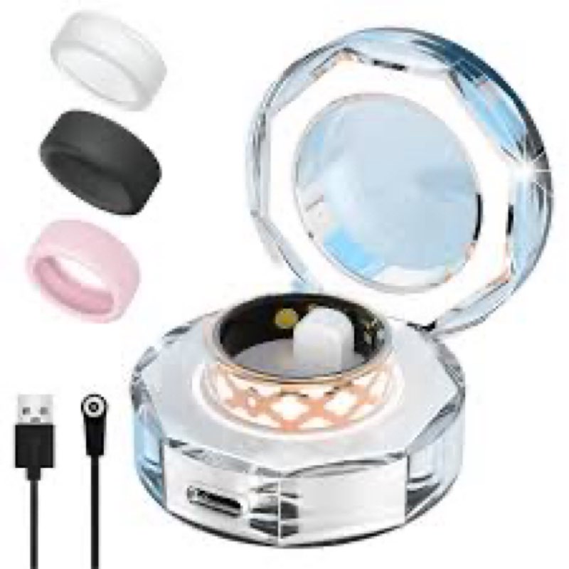 UniJethro Smart Ring for Women & Men, Health Tracker Ring with Heart Rate, Blood Oxygen,Blood Pressu