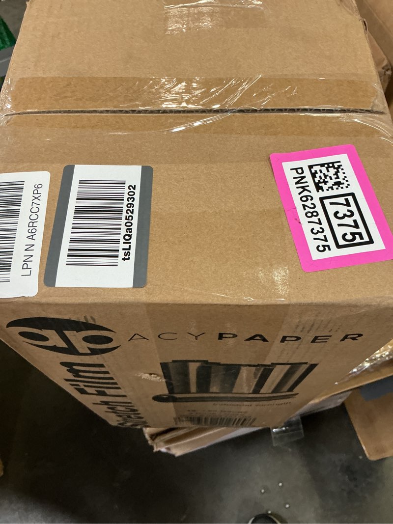 Condition photo showing New/Like New for 18" stretch film/wrap 1200 feet 80 gauge industrial strength, up to 800% stretch 20 microns clear cling durable adhering packing moving packaging heavy duty shrink film (4 rolls/box)