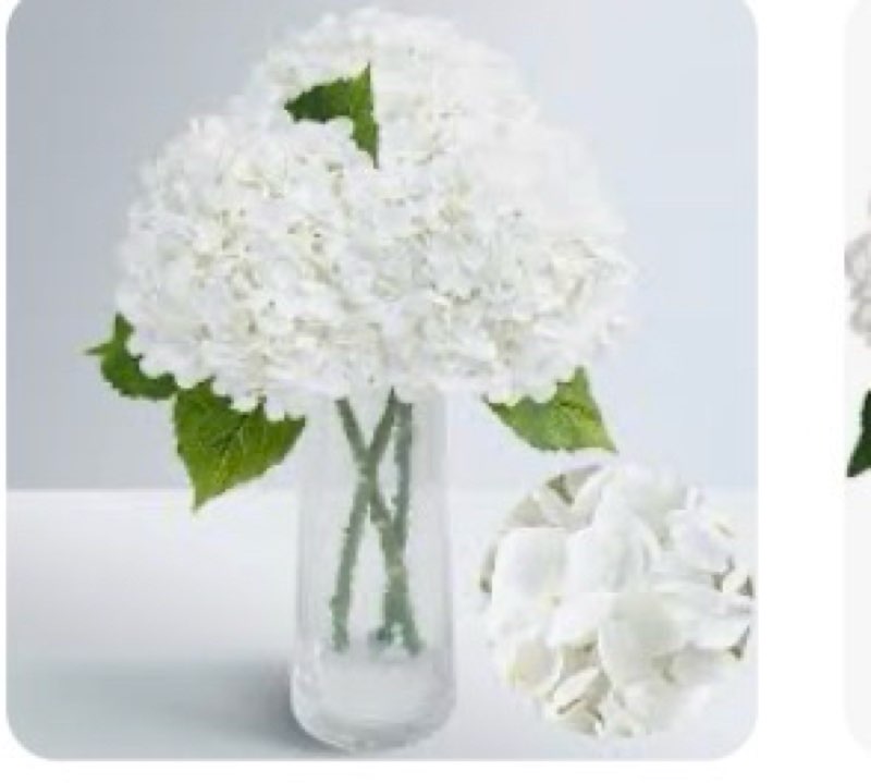 Timeless 18-Inch White Hydrangea Stem Set of 12 - Classic 7-Inch Diameter - Perfect for Elegant Home