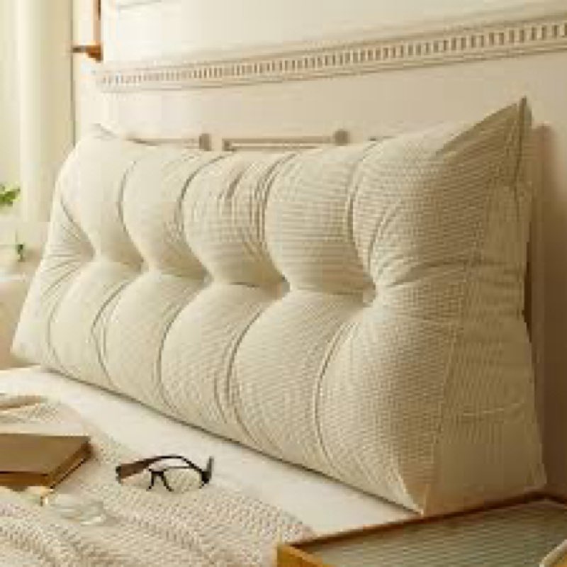 iaseahk headboard pillow king, triangle pillows for headboard, head board backrest wedge pillow for 