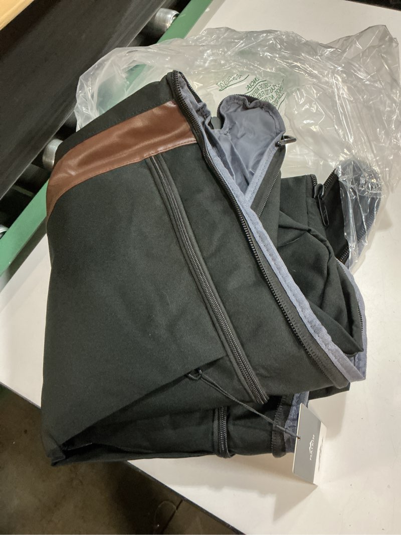 Condition photo showing Good Condition for matein suit garment bag for travel, large garment bags for hanging clothes travel, foldable suit carrier with shoulder strap for business, premium 2 in 1 hanging suitcase luggage, black brown