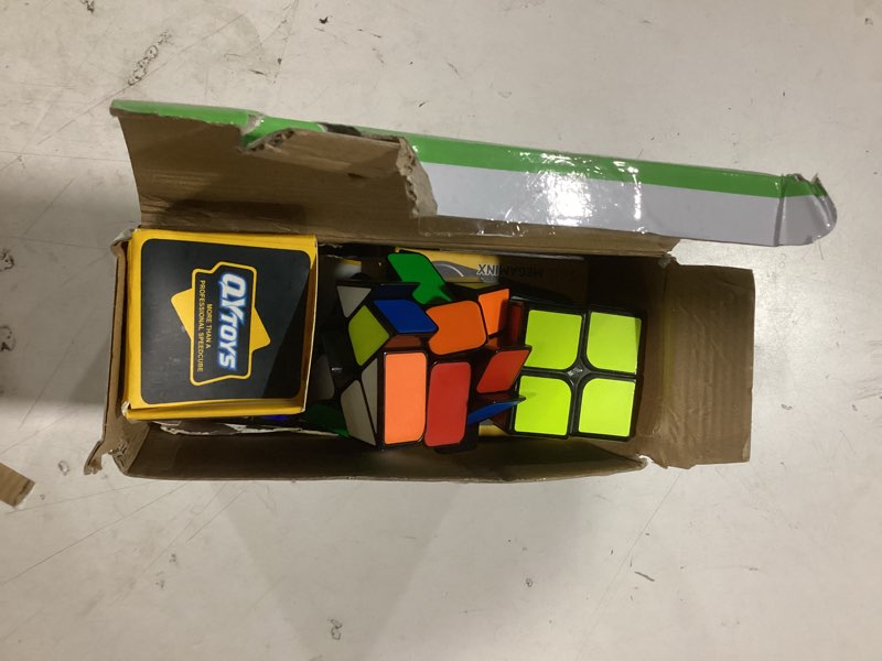 Condition photo showing As Is for Speed Cube Set, Puzzle Cube, Magic Cube 2x2 4x4 Pyraminx Pyramid Megaminx Fenghuolun Puzzle Cube Toy Gift for Children Adults, Pack of 5