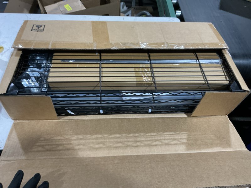 Condition photo showing Good Condition for plant shelf with grow light, 4-tier metal grow light shelf with hanging rod and adjustable rack,3-pack 6000k t12 led full spectrum grow lights for seed starting, succulents, built-in timer