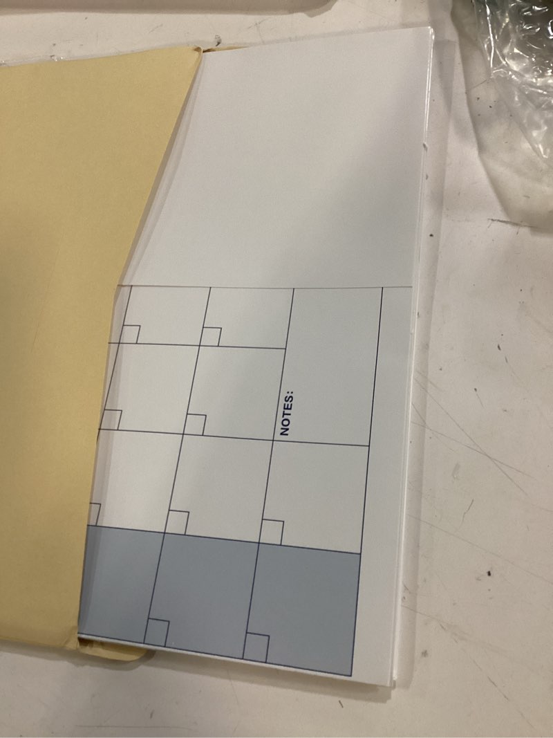 Condition photo showing Good Condition for large dry erase calendar for wall – yearly wall calendar dry erase, 37" x 57.9", 12-month undated blank calendar planner, reusable laminated task organizer with note, great for office, classroom, home blue