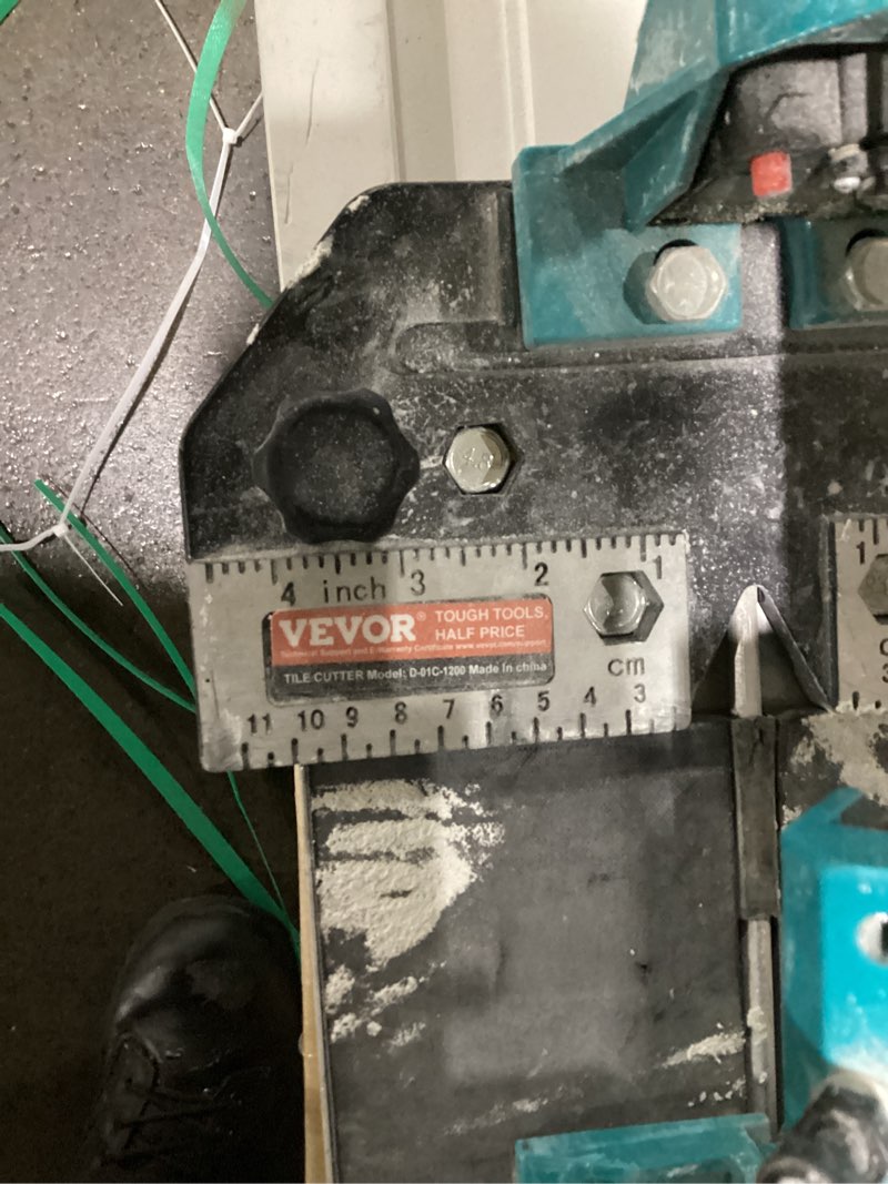 Condition photo showing As Is for manual tile cutter 32 in. porcelain ceramic tile cutter