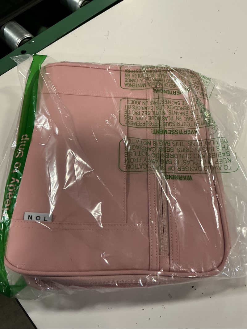 Condition photo showing Good Condition for lightweight insulated lunch bag, reusable lunch box 7l cooler with adjustable shoulder strap, waterproof zipper lunch bag for school & work, suitable for men, women and kids pink horizontal (7 liters)