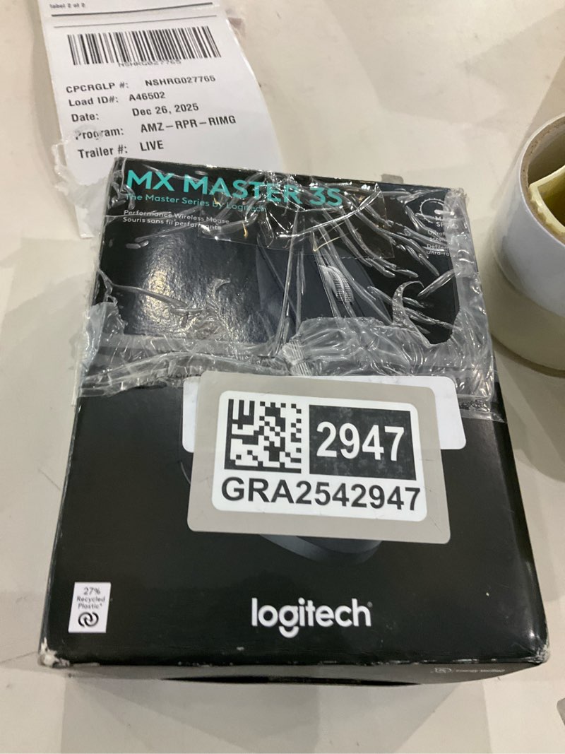 Condition photo showing New/Like New for Logitech MX Master 3S Wireless Mouse Standard Edition with Logi Bolt USB Receiver, Ultra-fast Scrolling, Ergo, 8K DPI, Track on Glass, Quiet Clicks, USB-C, Bluetooth, Windows, Linux, Chrome - Graphite Graphite Mouse w. USB Receiver