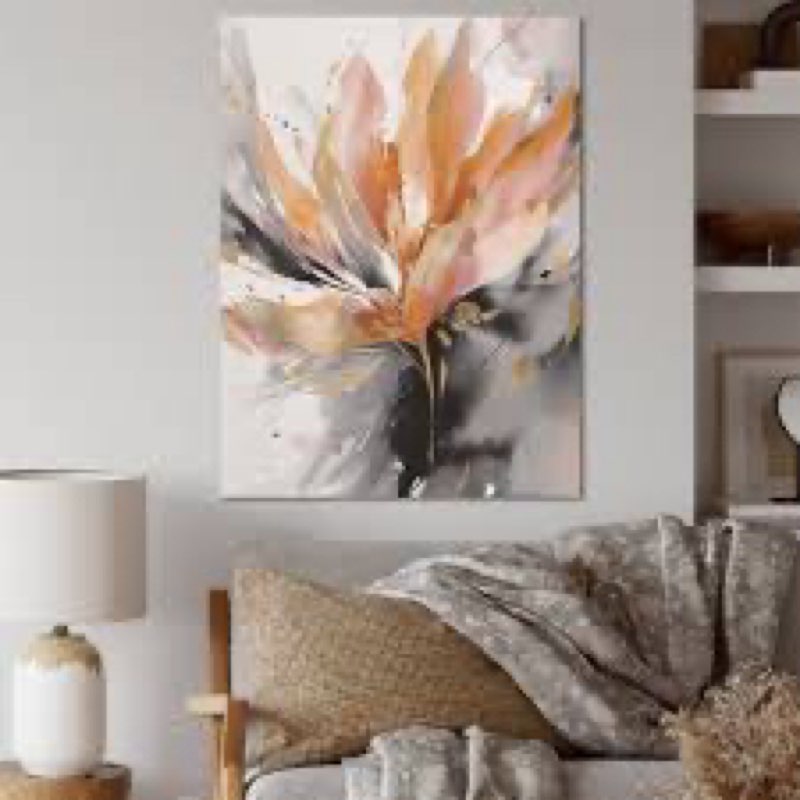 Orange and grey mesmerzng marble abstracton 