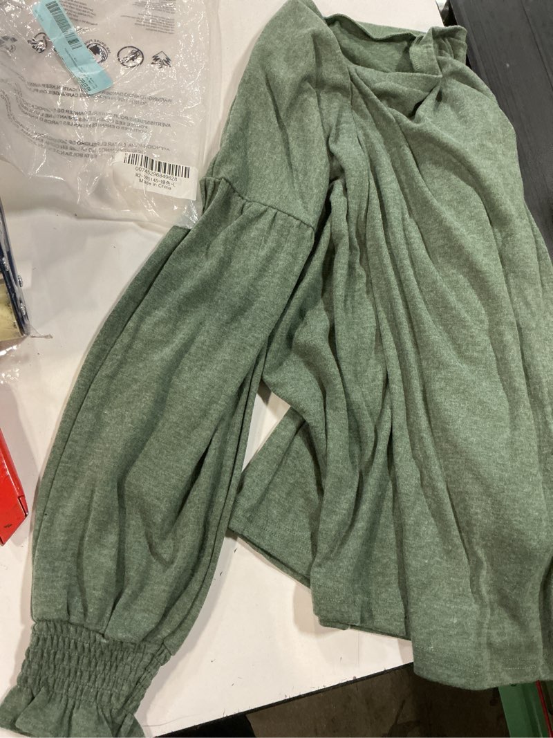 Condition photo showing New/Like New for uhiger womens tunic tops long sleeve blouses for women dressy casual v neck tops shirts trendy with smocked cuffs large deep green