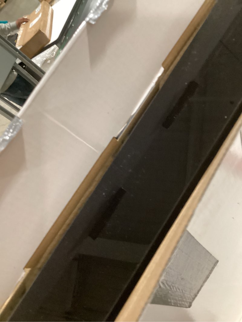 Condition photo showing Good Condition for 24×24 inches Oversized Black Acrylic Ottoman Tray Extra Large Decorative Tray Spill-Proof Serving Trays with Handles King-Size Safe Edge Organizer for Coffee Table Countertop Breakfast Glossy Black 24" x 24" x 2"