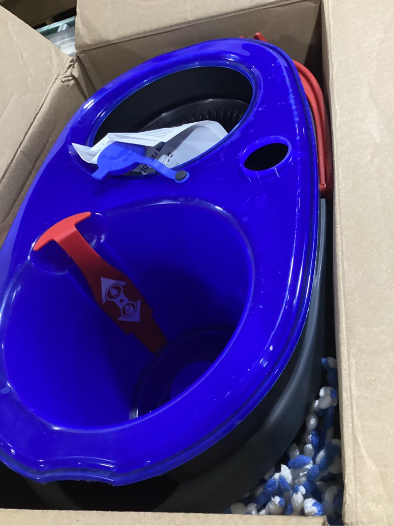 Condition photo showing New/Like New for (similar) o-cedar easywring rinseclean microfiber spin mop & bucket floor cleaning system with 1 extra refill with citrus and lavender pacs (variety pack)