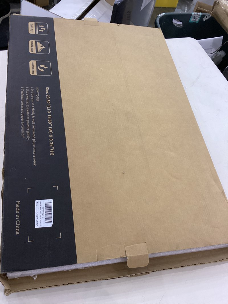 Condition photo showing Good Condition for Stone Bath Mat, Dries Quickly, Non-Slip Diatomaceous Earth Bath Mats for Bathroom, Super Absorbent Stone Shower Mat, Easy to Clean, 23.5" x 15.5" Dark Gray