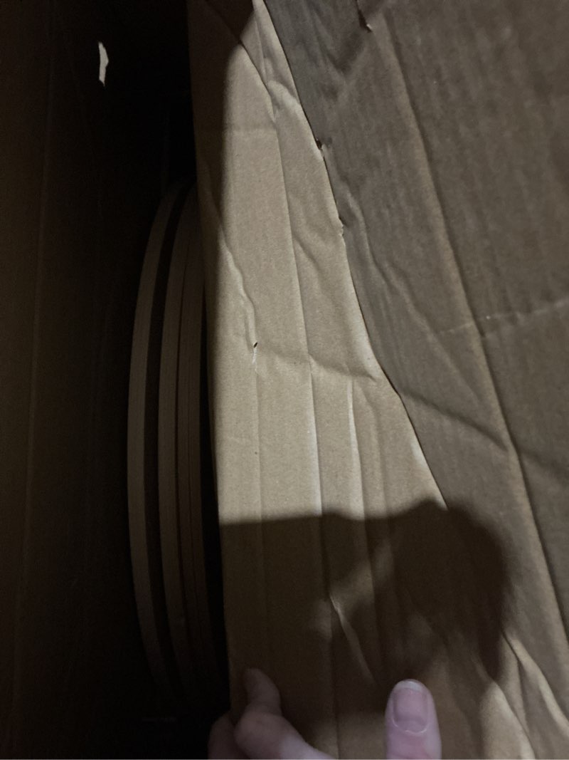 Condition photo showing As Is for (similar to but only 9pcs)(not exact)25 pcs 6 inch unfinished wood circles, thickness 6 mm, wooden rounds for crafts, wood discs for diy painting decorations, weddings and parties, by gniemckin. 25 pcs 6 inch thickness 6mm
