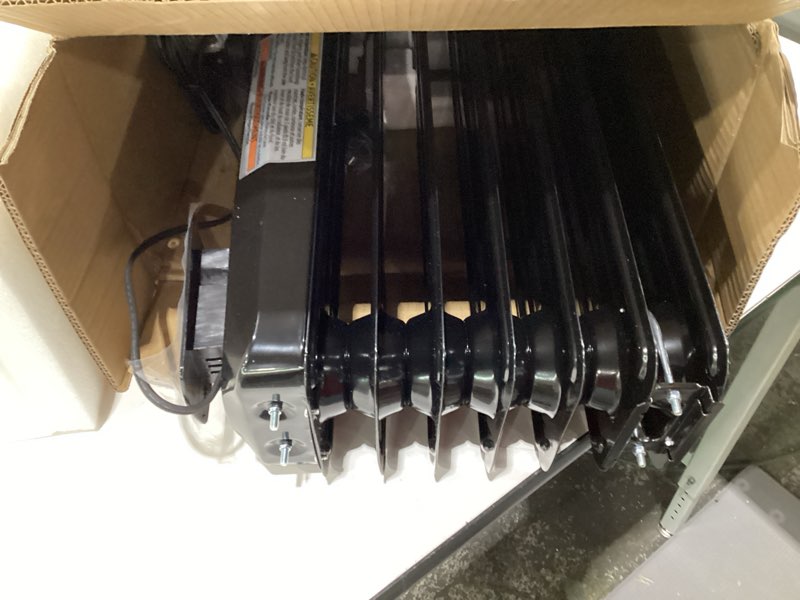 Condition photo showing Good Condition for Amazon Basics Portable Oil Radiator Heater for Indoor Use, 3 Heat Settings, Over-Heat Protection, ETL-certified Safety, 7 Oil-Filled Steel Fins, 1500W, 11\"D x 14.8\"W x 25.2\"H, Black, SIMILAR TO PHOTOS, NOT EXACT 