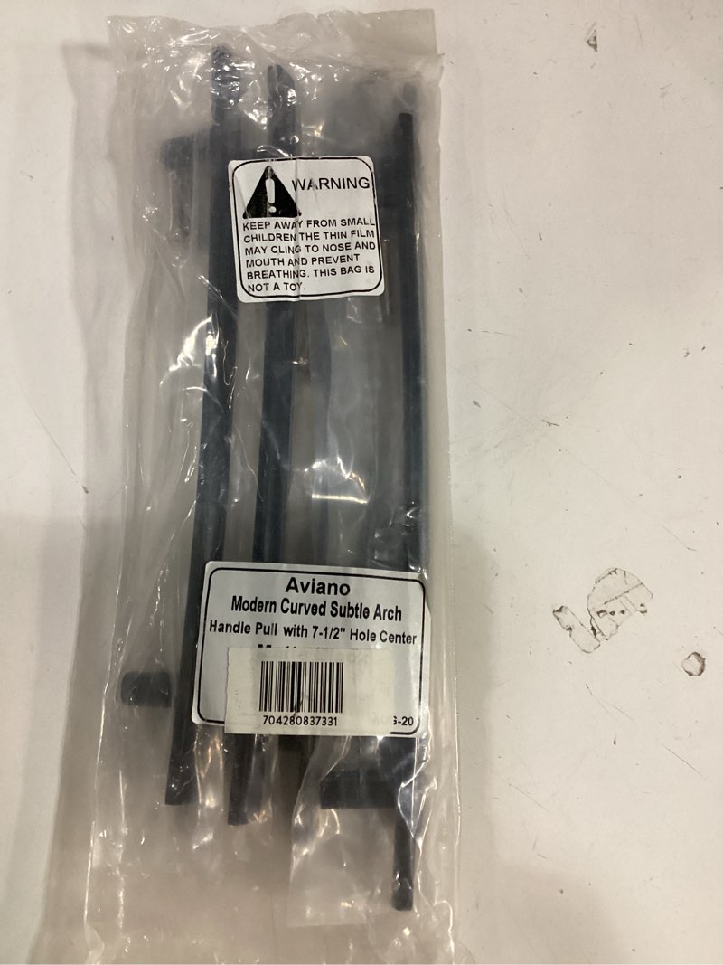 Condition photo showing New/Like New for aviano hardware 5 pack matte black 7 1/2   hole center curved subtle arch handle pull