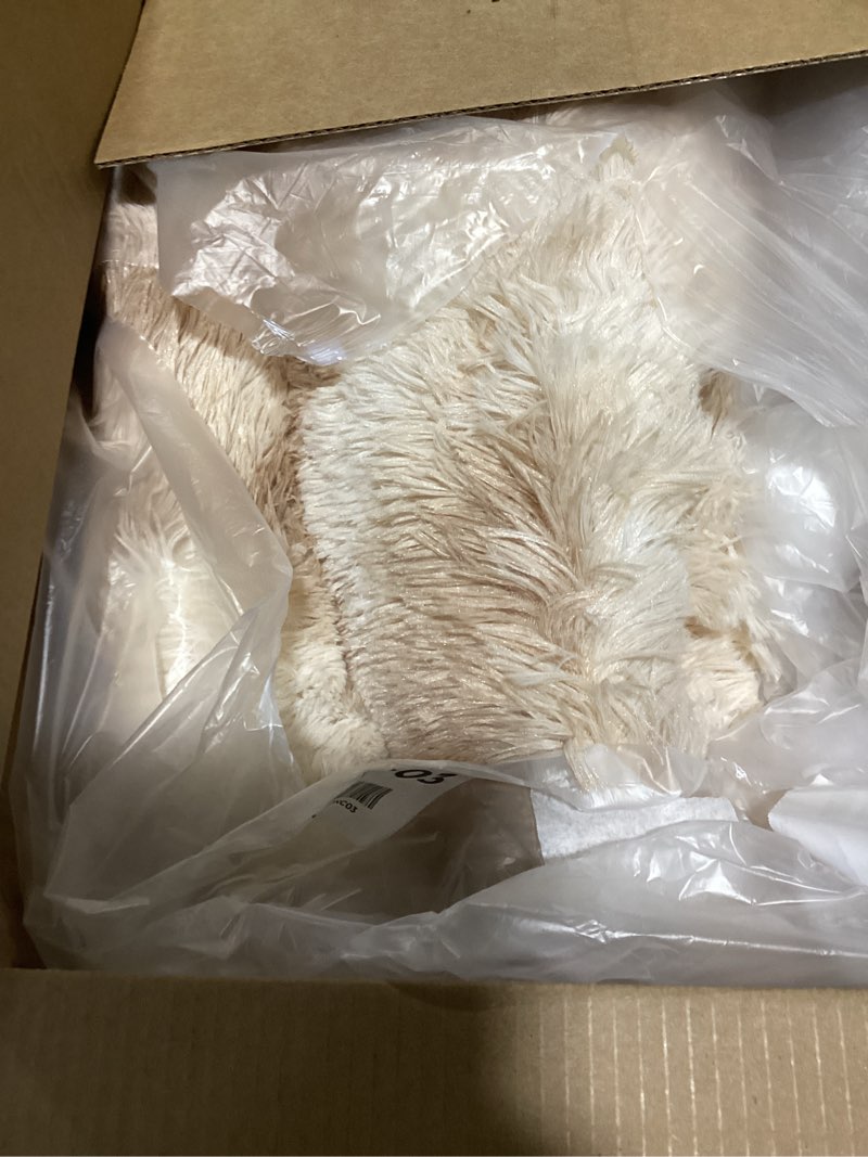 Condition photo showing Good Condition for Litanika 4x6 Shag Area Rug for Living Room Bedroom, Tie-Dyed Beige High Pile Soft Plush Shaggy Furry Cream Bedside Playroom Dorm Carpet, Non-Slip, Non-Shedding Modern Indoor Floor Rug Tie-dyed Beige 4' x 6' (Rectangular)