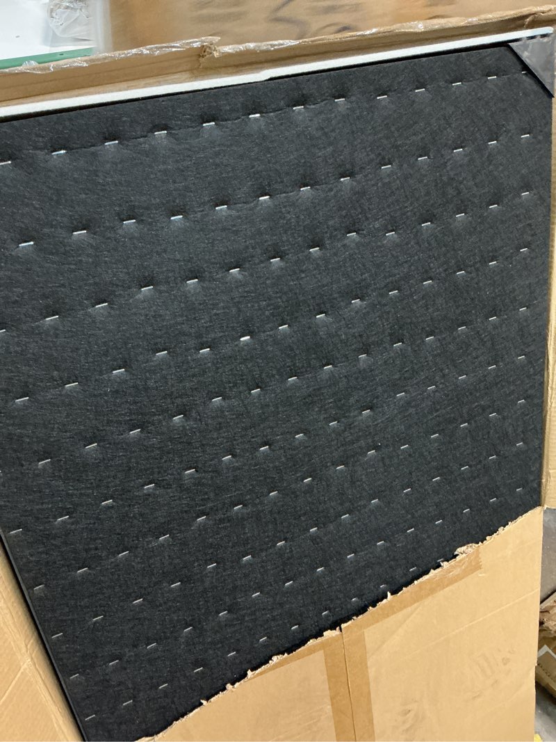 Condition photo showing Good Condition for akumax soundproof wood wall panels-2 wood slat acoustic panels for wall and ceiling-3d wall panels high density sound dampening panels (black oak) 2pcs-24in*48in black oak