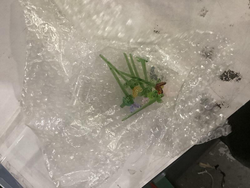 Condition photo showing Good Condition for 11pcs cute mini glass flower decoration hand blown glass flowers bouquet small flower vase ornaments for gift mothers day, birthday, christmas festival diy craft