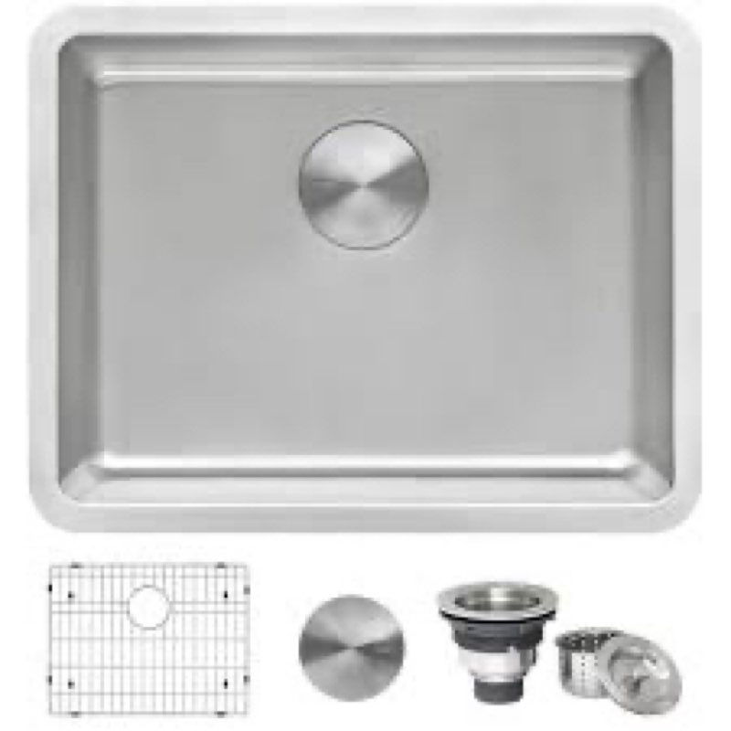Ruvati 20-inch Undermount Bar Prep Kitchen Sink 16 Gauge Stainless Steel Single Bowl 