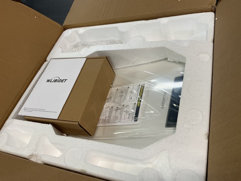 Condition photo showing Good Condition for Bidet Toilet Seat with Remote Control, Electronic Heated Bidet Seat with Adjustable Warm Water and Pressure, Warm Air Drying, Display Screen, Night Light, Slow Closed Toilet Lid, Elongated Oval