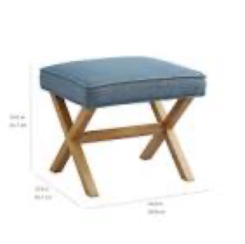 amazon brand – rivet mid-century modern x stool ottoman chair, 20" w, indigo - amazon vine