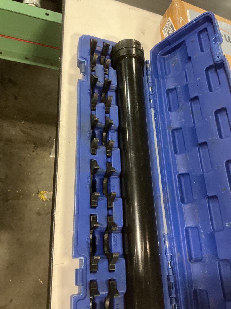 Condition photo showing As Is for 13 Pcs Inner Tie Rod Removal Tool Kit, Inner Tie Rod Tool for Removal and Installation, Master Inner Tie Rod Tool Set with 12 Crowfoot Adapters 1/2 Inch Drive Tube and Tool Case