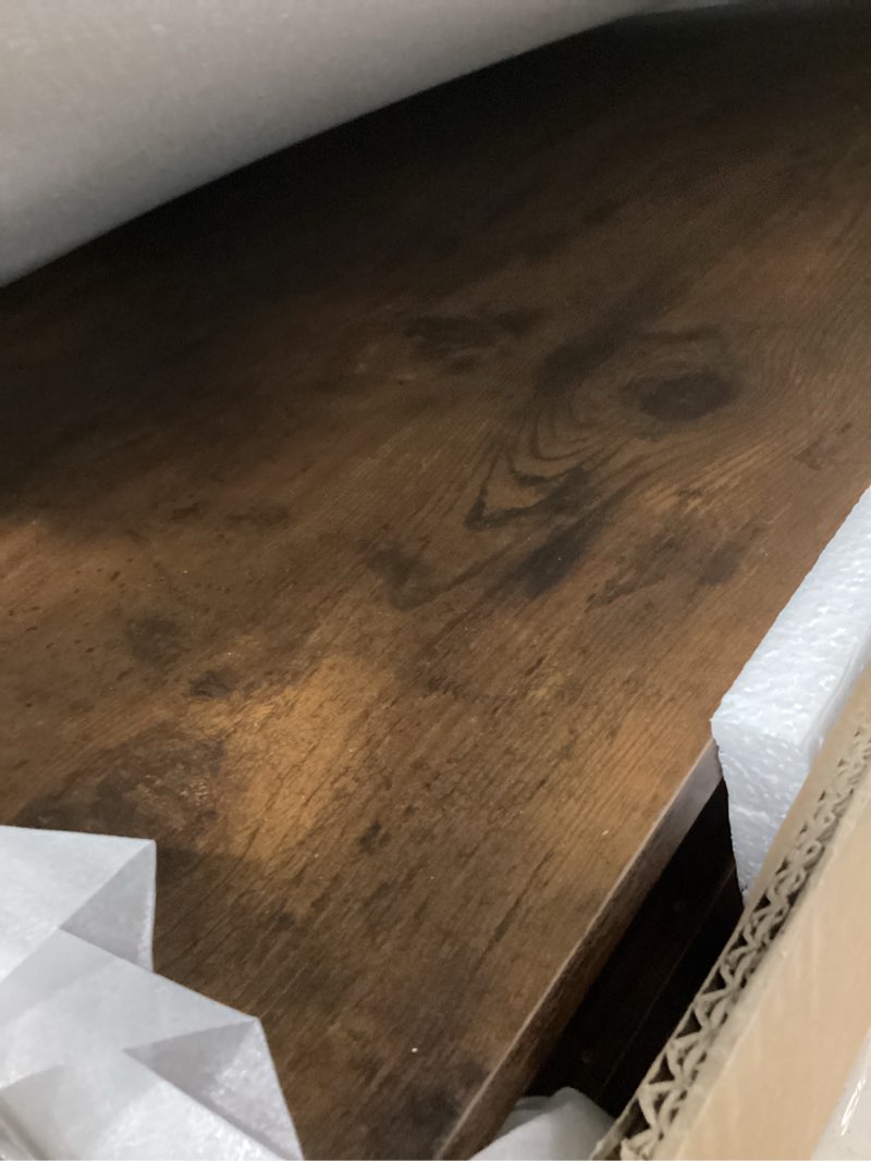 Condition photo showing New/Like New for Dwanton Cat Litter Box Furniture Hidden, Cat Litter Box Enclosure, Reversible Entrance Can Be on Left or Right Side, Indoor Cabinet, Wooden Washroom, End Table, Nightstand, Rustic Brown, 27.6" L 27.6 x 19.7 x 21.7 Inches Rustic Brown