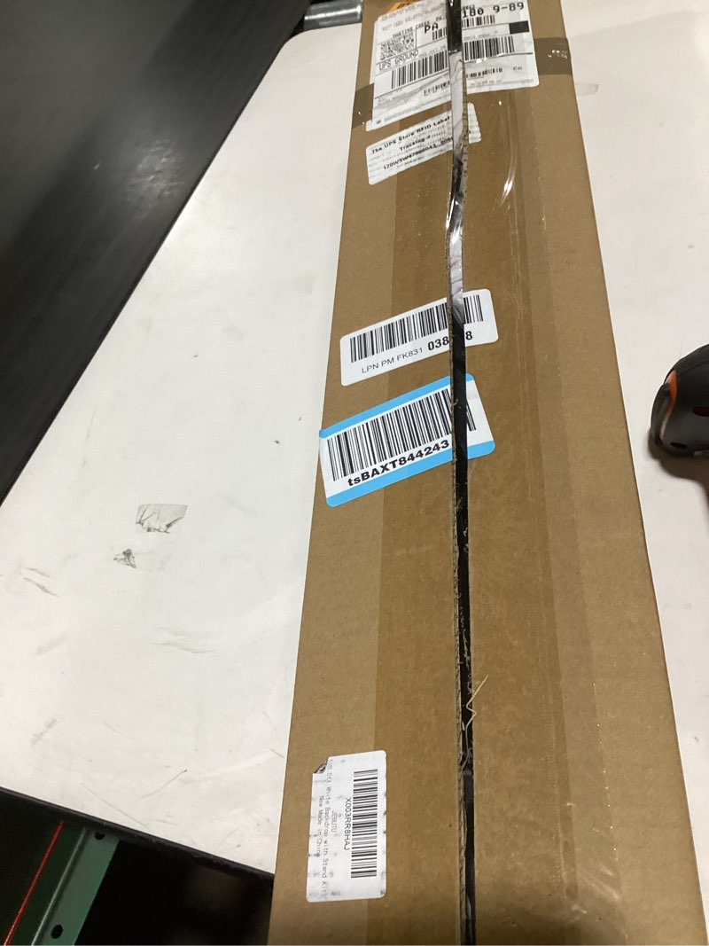 Condition photo showing Good Condition for White Backdrop with Stand for Photoshoot, 5X6.5ft White Photo Backdrop with T Shape Background Backd