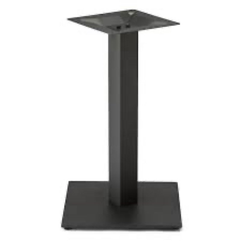 Flash Furniture Column Table Stand with Welded Square Plate Black