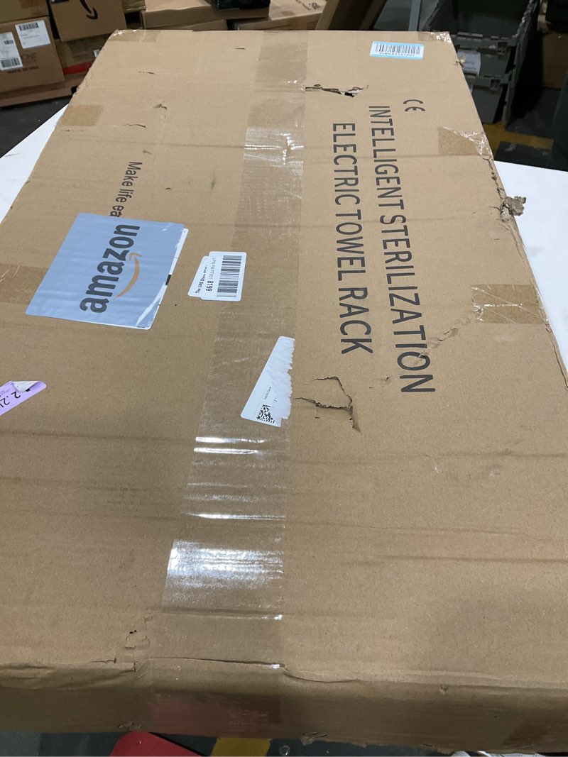 Condition photo showing Good Condition for Heated Towel Rack for Bathroom Towel Warmer Racks Wall Mounted with Timer & Temperature Multi-Level Adjustments with 10 Bars for Bathroom Shower Hot Tub Spa(White) White 10 bars without shelf