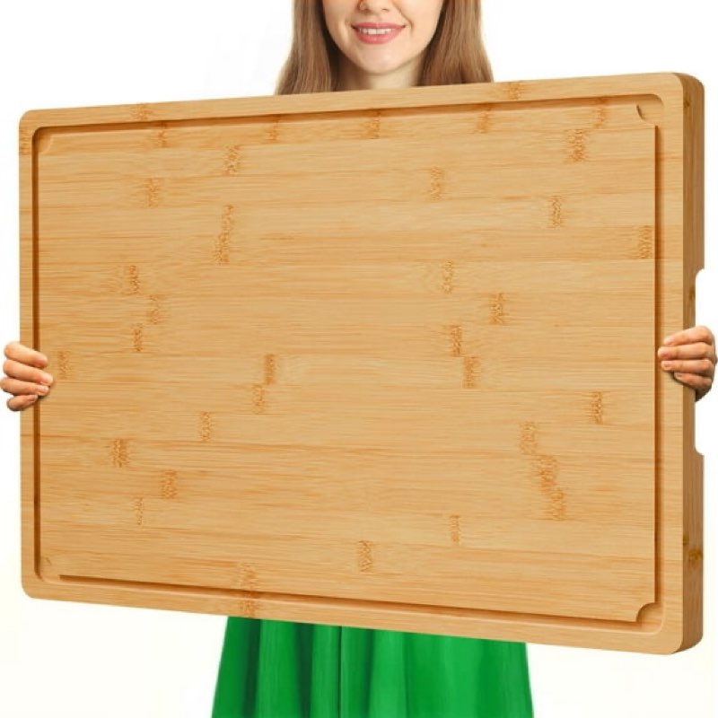 Empune 30 x 20 Extra Large Bamboo Cutting Board, Wooden Chopping Board for Kitchen, Stove Top Cover Large Charcuterie Board, Over the Sink Cutting Board, 4XL(61 x 45.8 x 2cm)