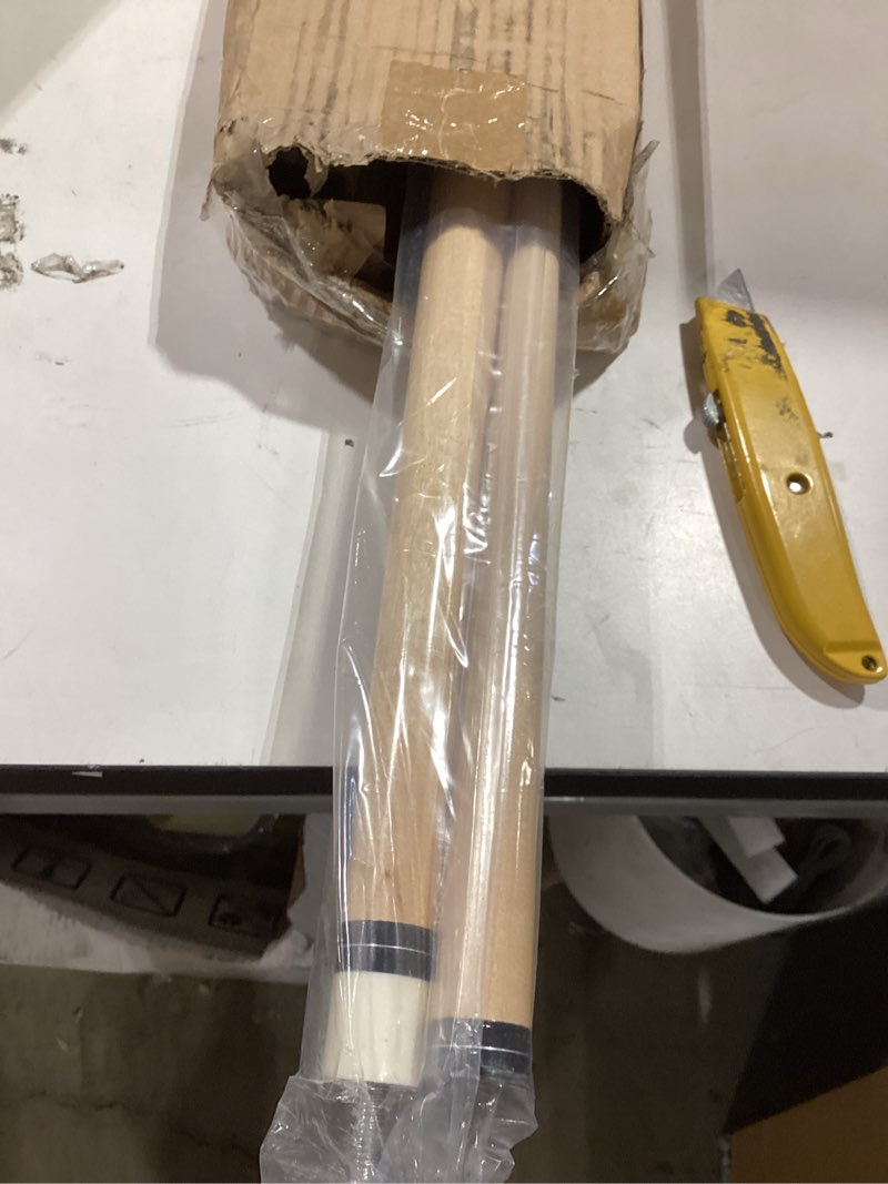 Condition photo showing Good Condition for 58" pool cue stick set, 2-piece birch wood billiard cues with 13mm leather tips, 20oz house cue sticks for home pool tables, bars & casual play