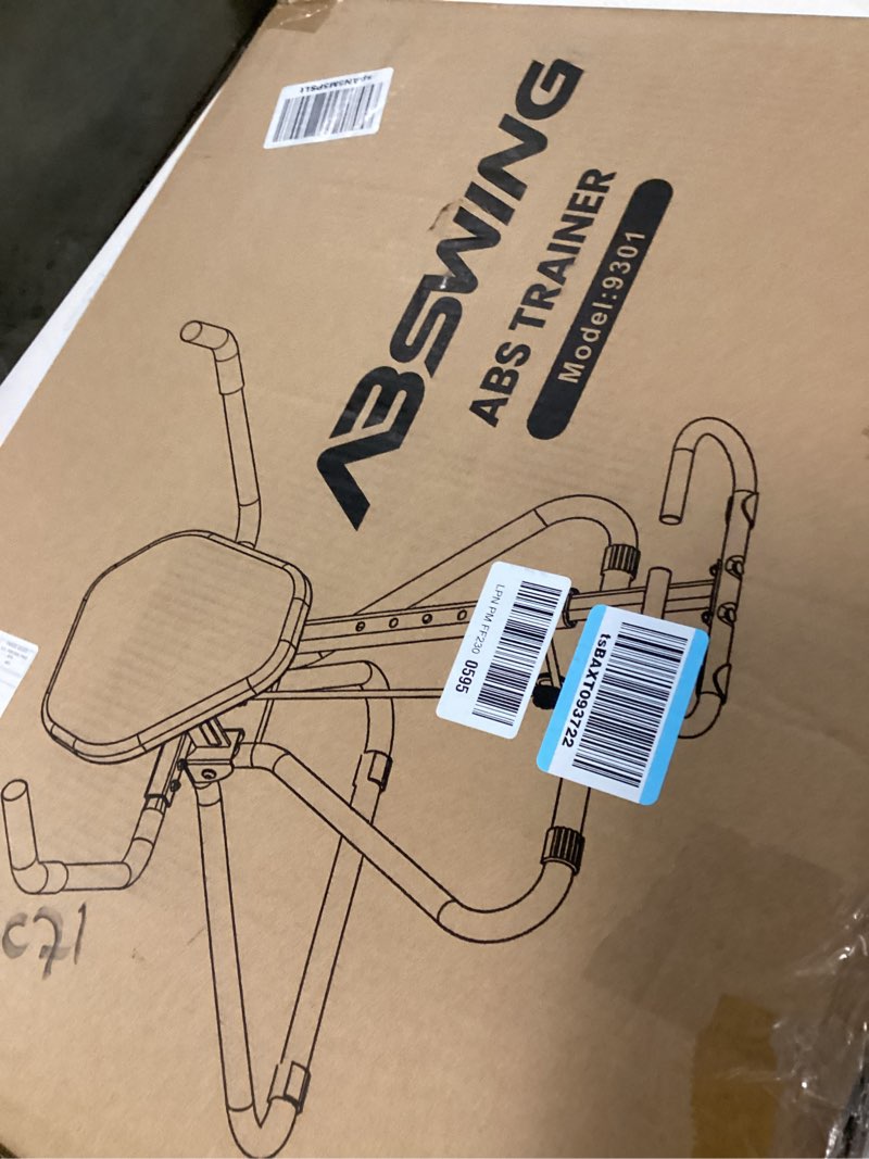 Condition photo showing As Is for ZIWWVY AB SWING INFINITY - 3rd Gen Ab Machine, Eliminates Arm Fatigue, 360° Core Isolation, 300 LBS Capacity Black