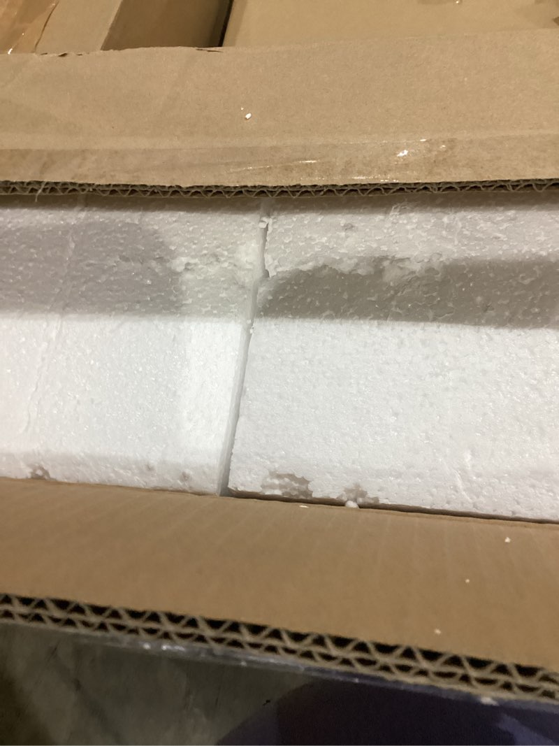 Condition photo showing Good Condition for Flush Mount Ceiling Light Fixture < Bulb NOT Included >, Black Metal Frame Ceiling Light Fixture with Seeded Glass, Farmhouse Light Fixture for Kitchen Island Entryway Porch Foyer