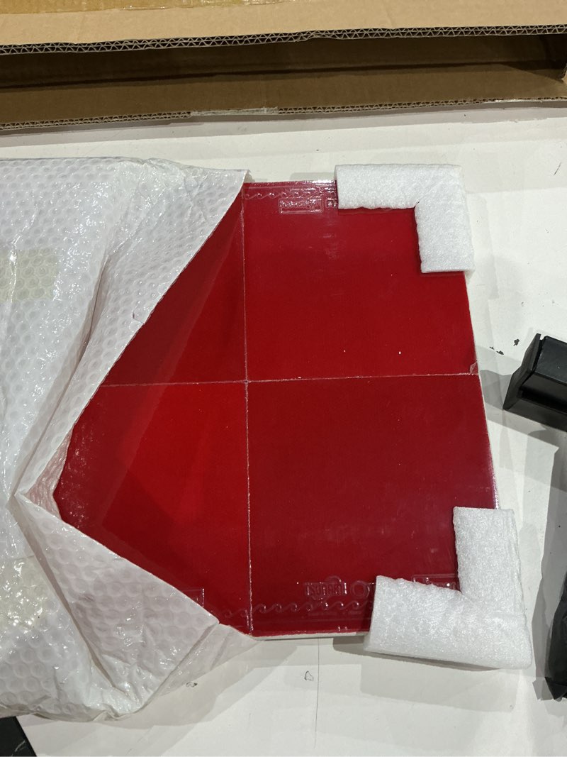 Condition photo showing As Is for table tennis rebound board rebounder with 8 rubbers, improved 2nd generation pingpong return board self training equipment, strong steel frame & wheels (stand model) 60 x 33cm - table model