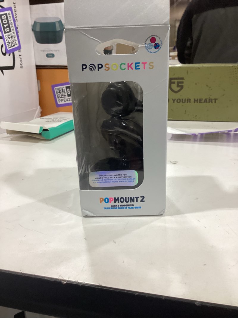 Condition photo showing New/Like New for PopSockets Multi-Use Phone Mount for Dash, Windsheild, and Desk - Black Dash/Desk Mount Black
