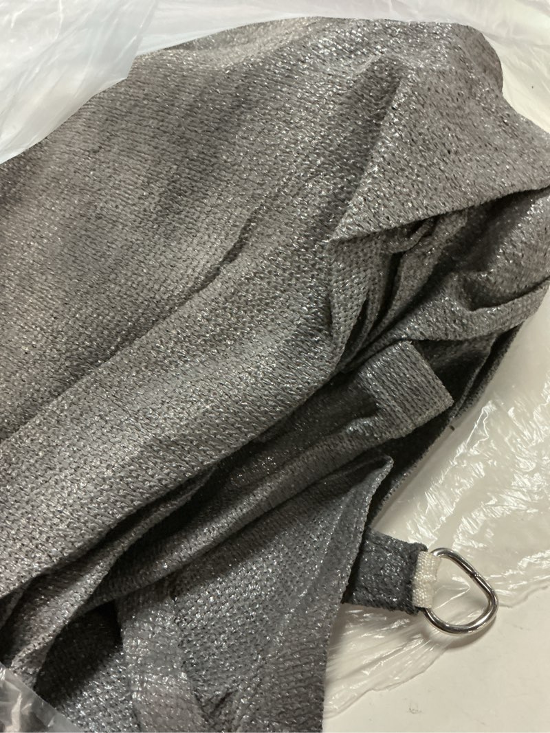 Condition photo showing As Is for cool area sun shade sail 16x20ft rectangle shade canopy outdoor sunshade for patio backyard garden, dark grey