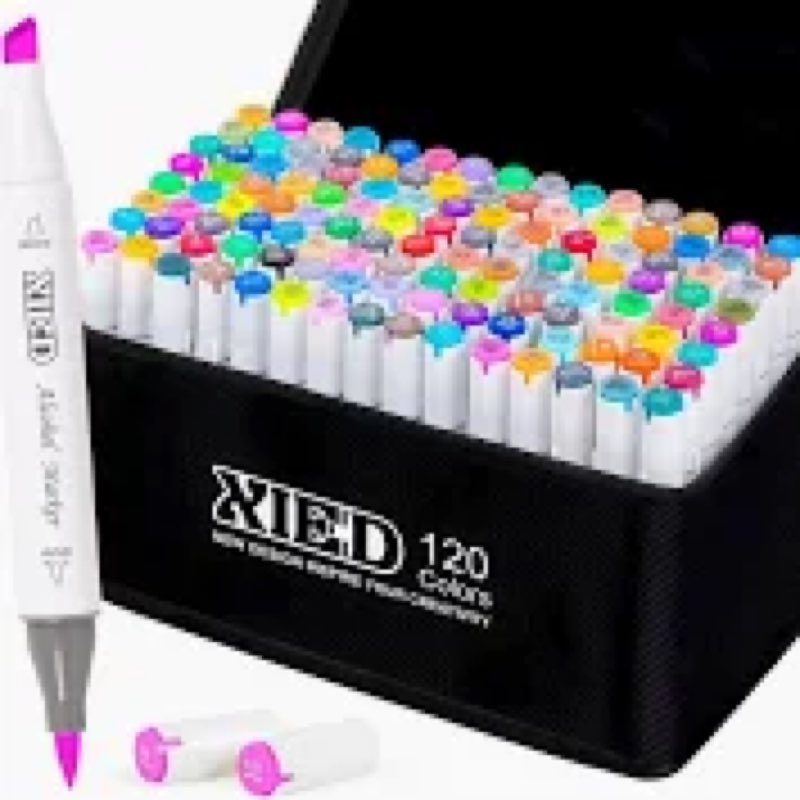 XIEED Alcohol Markers, 168 Colors Premium Markers Set, Chisel & Brush Dual Tip in Professional Color