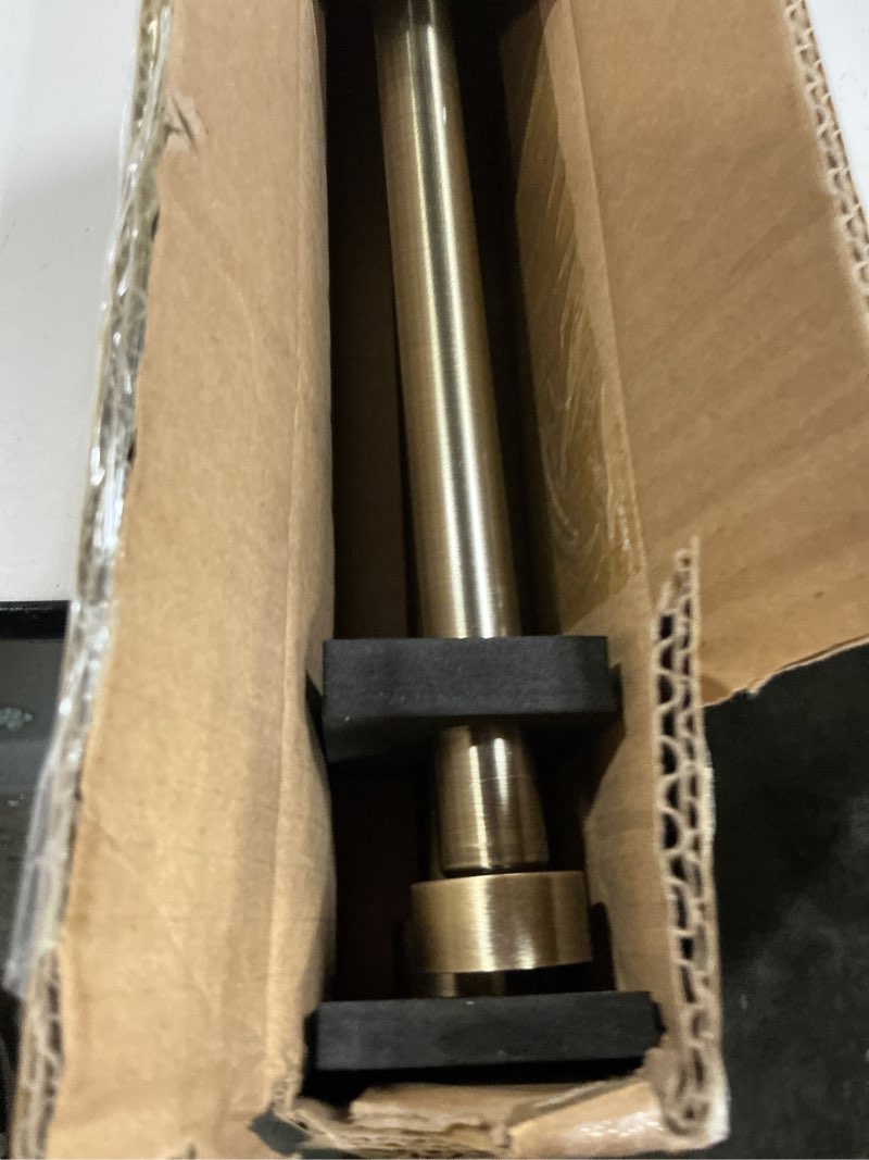 Condition photo showing Good Condition for 2-pack curtain rod for windows 48-84",adjustable window curtain rods with premium aluminum end cap finials and full surround brackets,3/4"(0.062feet) diameter,antique bronze drapery rods for curtains 48-84" antique bronze