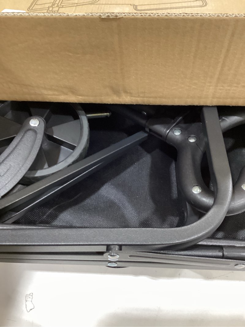 Condition photo showing Good Condition for Collapsible Wagon with Wheels, 370lbs Weight Capacity Foldable Beach Wagon with Flexible Handle Portable Utility Wagon Cart for Outdoor, Grocery, Garden, Camping 140L