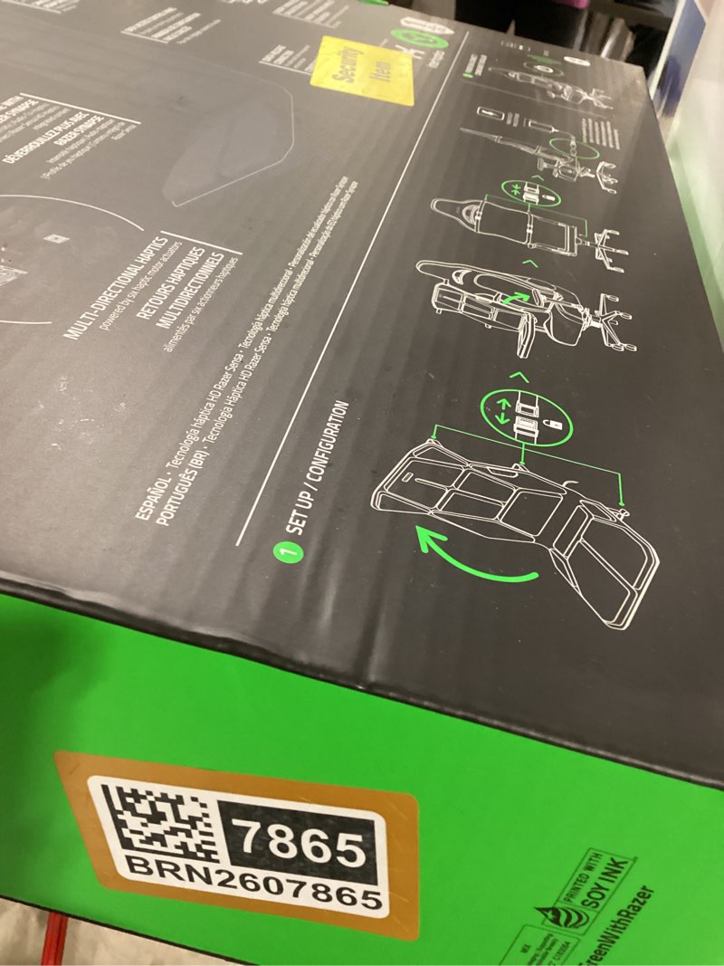 Condition photo showing Good Condition for razer freyja hd haptic gaming chair cushion: multi-directional haptics - haptic eq customization via razer synapse - hyperspeed wireless & bluetooth - adjustable strap for universal fit