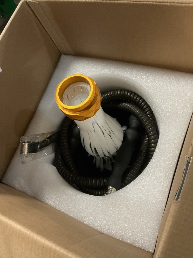 Condition photo showing Good Condition for kitosun glass hookah complete set with everything - stainless steel hookah down stem with diffuser washable silicone hose rubber shisha bowl metal charcoal holder tongs purge ready to go, easy pull complete hookah set - 1 count