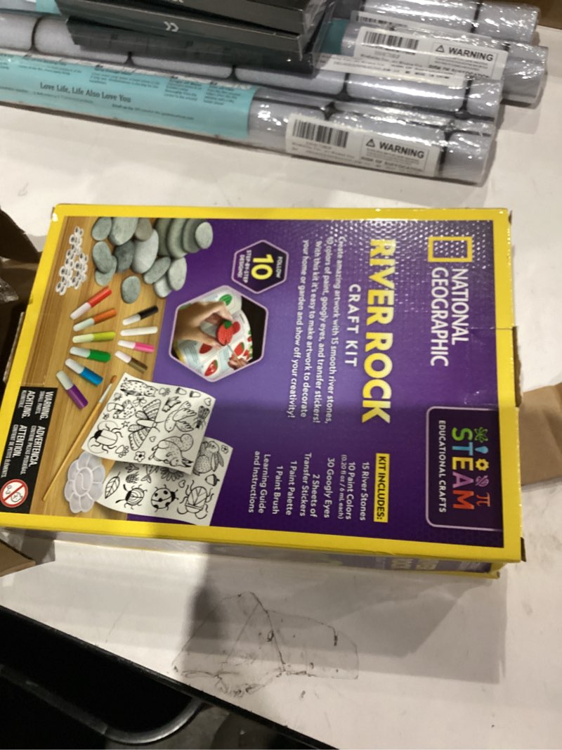 Condition photo showing Good Condition for NATIONAL GEOGRAPHIC Rock Painting Kit - Arts and Crafts Kit for Kids, Paint & Decorate 15 River Rocks with 10 Paint Colors & More Art Supplies, Outdoor Toys for Girls and Boys (Amazon Exclusive) Animal Fun