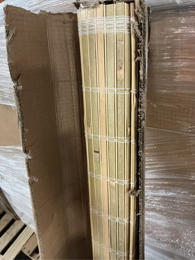 Condition photo showing Good Condition for natural 5ft  light filtering cordless bamboo top-down/bottom-up pleated shade  