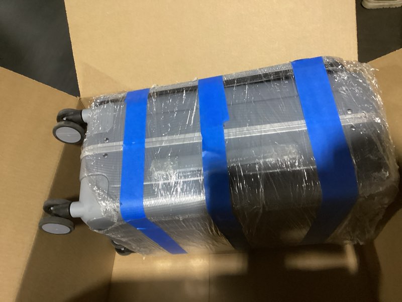 Condition photo showing Good Condition for Hanke 20 Inch Carry On Suitcase PC Hardshell Luggage Top Open Aluminum Frame Rolling Suitcases with Wheels Travel Luggage for Woman Men Gifts.(Grey) 20 Inch Grey