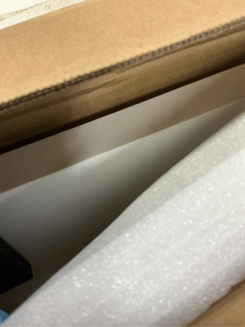 Condition photo showing Good Condition for BONTEC Mobile Standing Desk Black, 47.2" x 23.6" 90° Tilting Desktop, Foot Pedal Height Adjustable, Foldable Portable Workstation with Pegboard Storage Shelf, Rolling Base with Hooks and Smooth Wheels