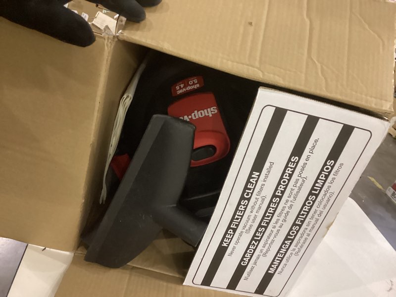 Condition photo showing New/Like New for Shop-Vac 5 Gallon 4.5 Peak HP Wet/Dry Vacuum, Stainless Steel Tank, Portable Shop Vacuum with Filter, Hose and Accessories for Garage, Workshop. 5920588